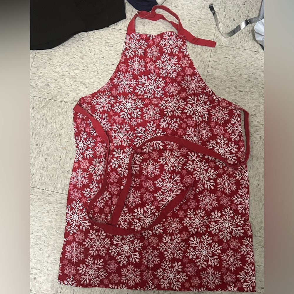 Red Snowflake Apron